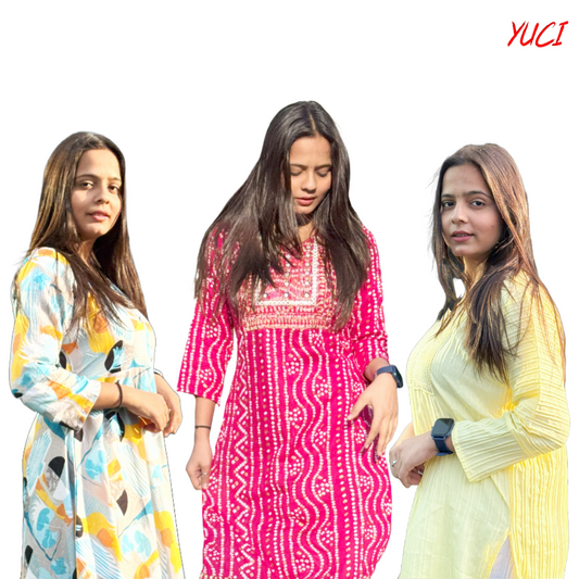 Pack of 3 Kurti and Frok Kurti for Girls